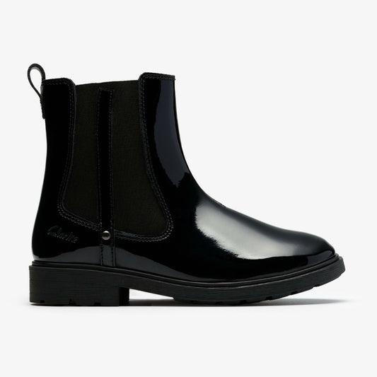 Astrol Orin Kid Black Patent Clarks Kids