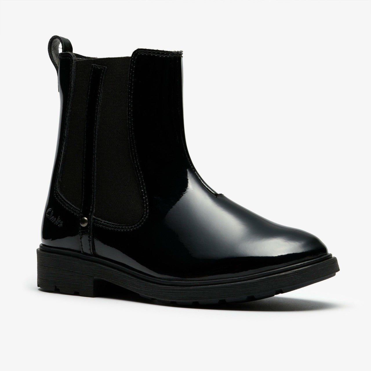 Astrol Orin Kid Black Patent Clarks Kids