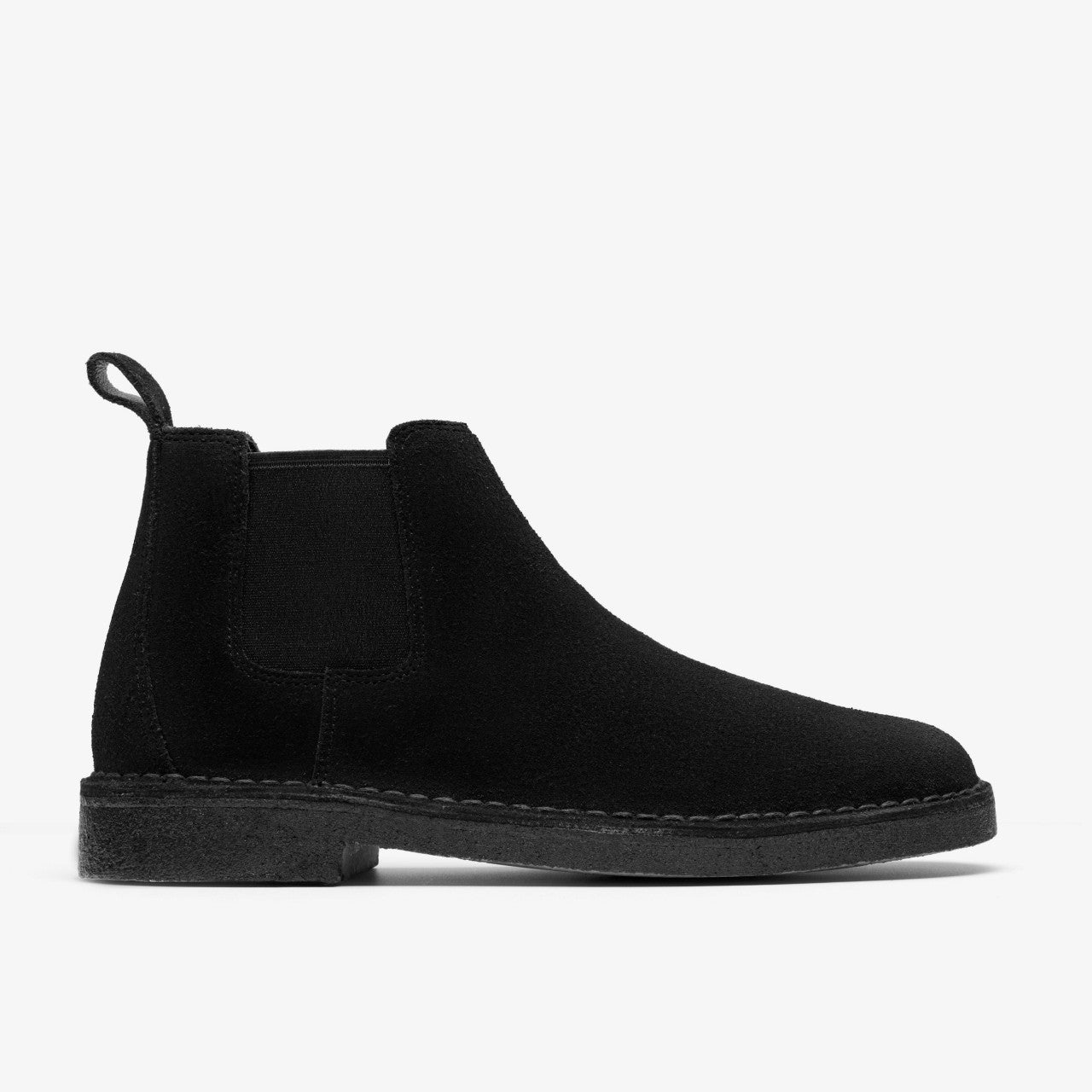 Desert Chelsea Black Suede Clarks Men