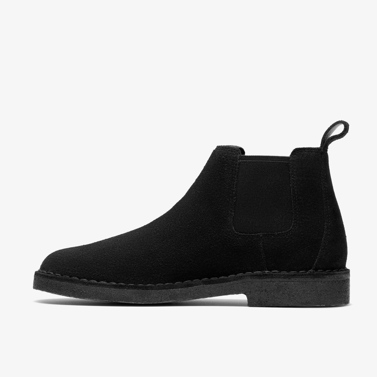 Desert Chelsea Black Suede Clarks Men