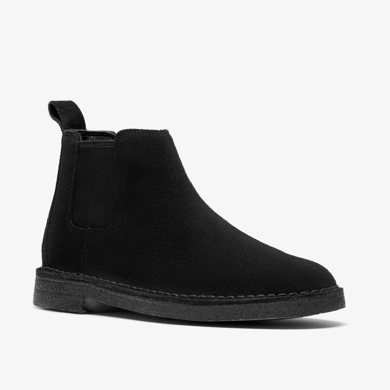 Desert Chelsea Black Suede Clarks Men