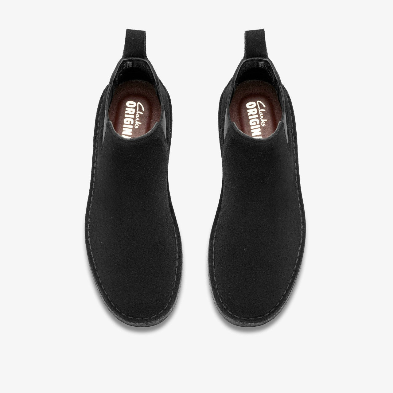 Desert Chelsea Black Suede Clarks Men