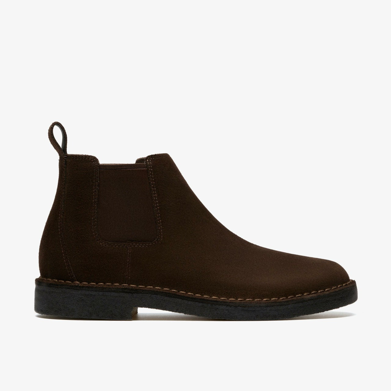 Desert Chelsea Dark Brown Suede Clarks Men