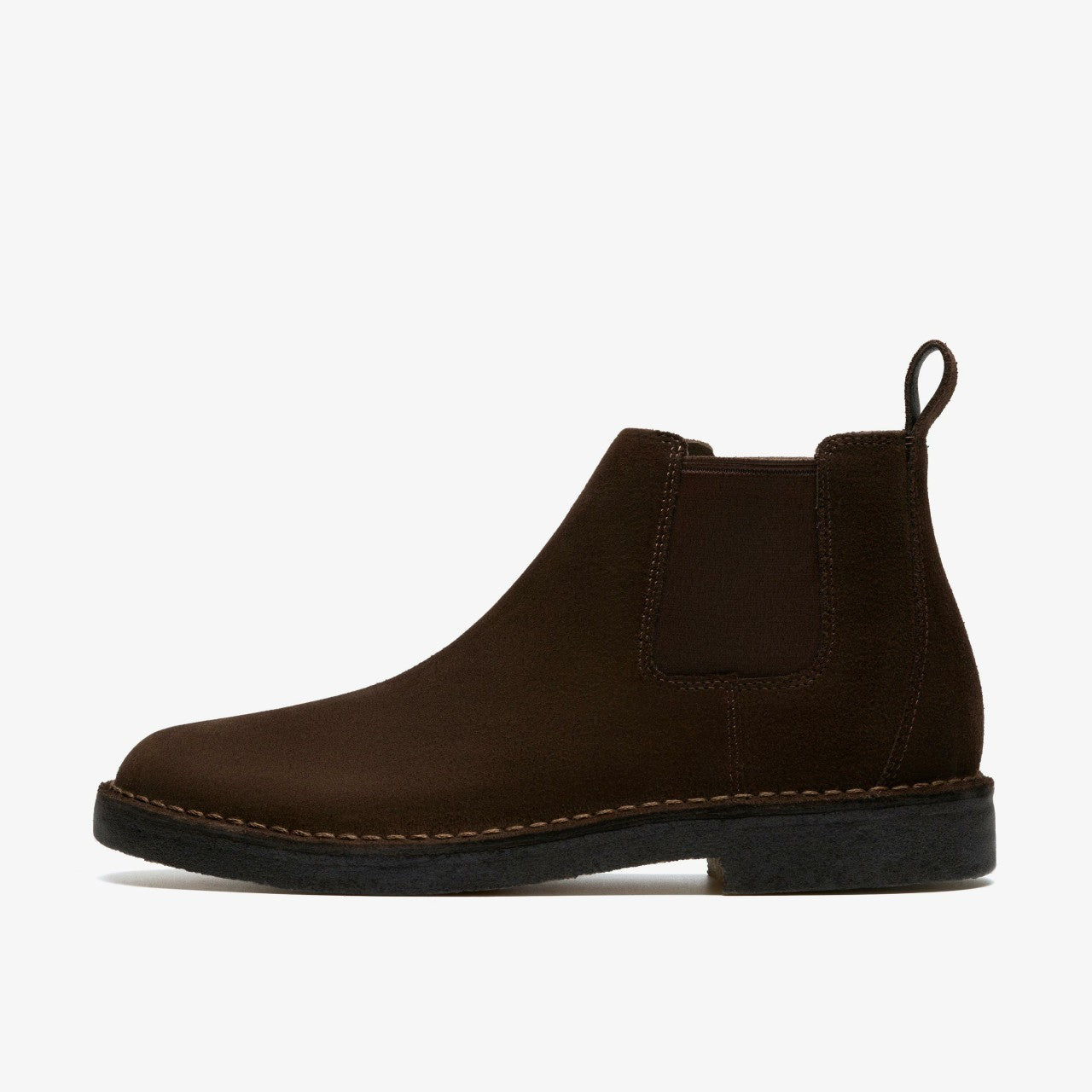 Desert Chelsea Dark Brown Suede Clarks Men