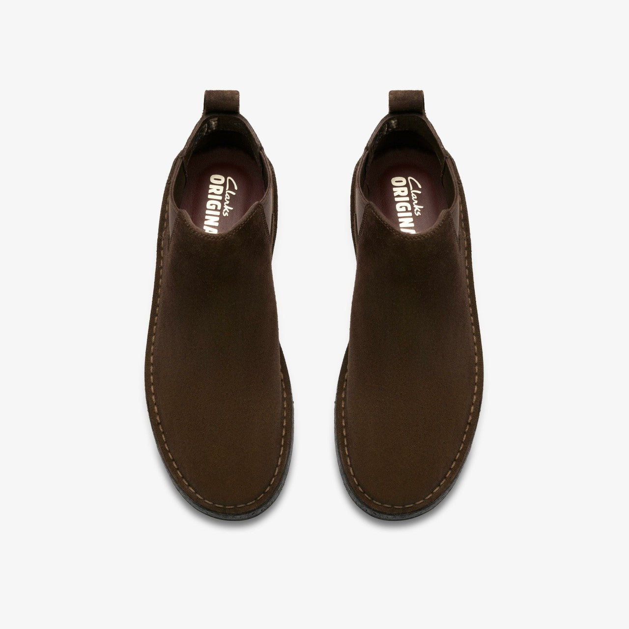 Desert Chelsea Dark Brown Suede Clarks Men