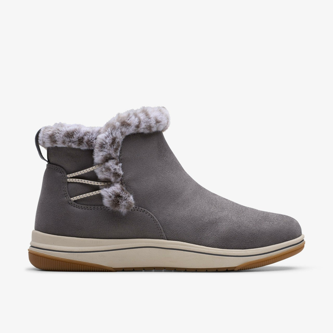 Brinkley Fur Dark Grey Clarks Women