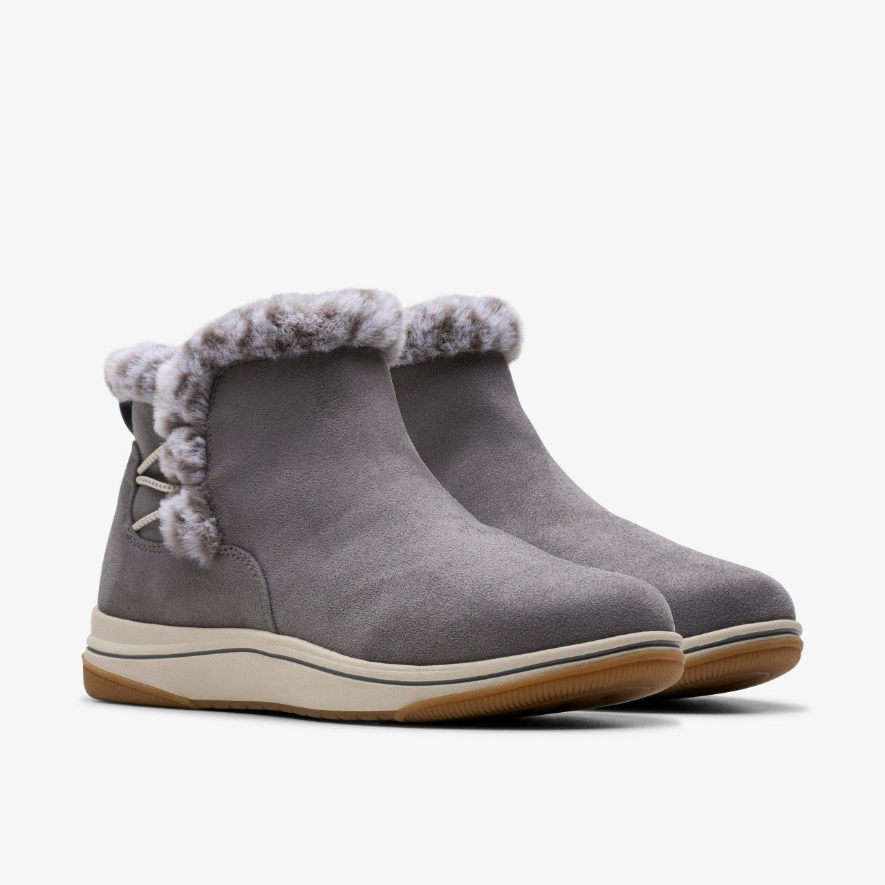 Brinkley Fur Dark Grey Clarks Women