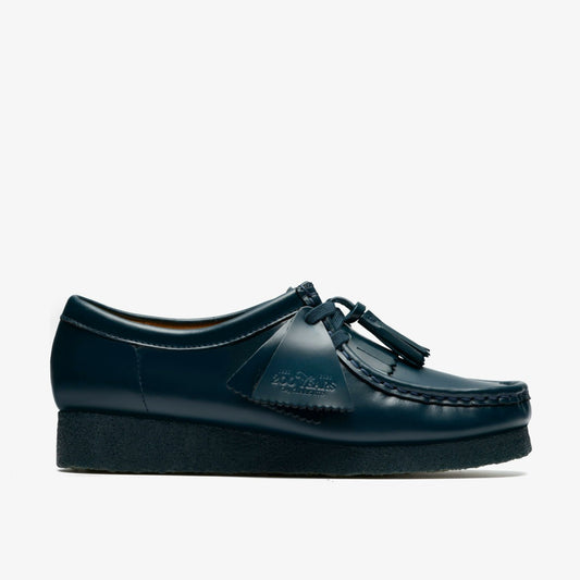 Wallabee Dark Teal Leather Clarks Women