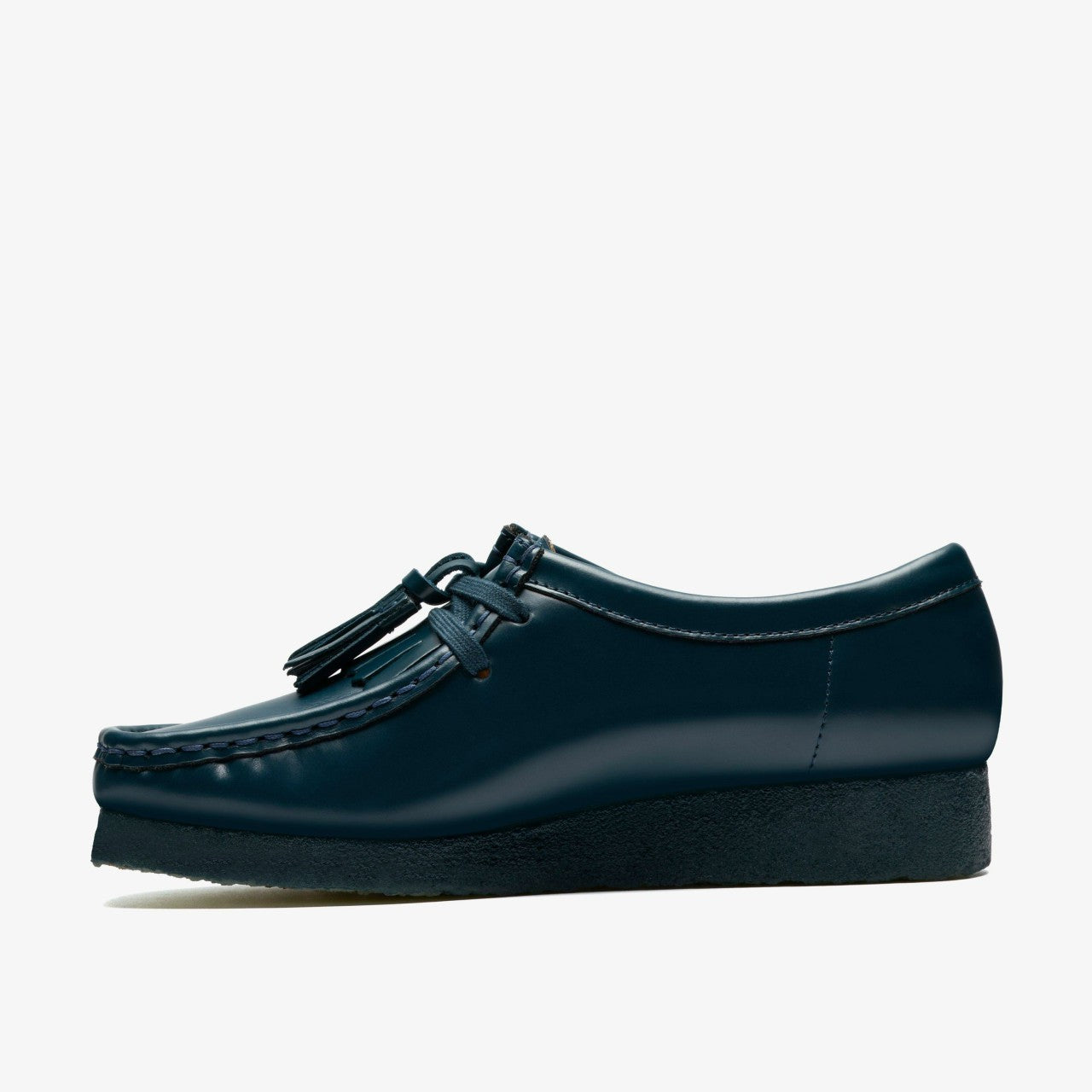 Wallabee Dark Teal Leather Clarks Women