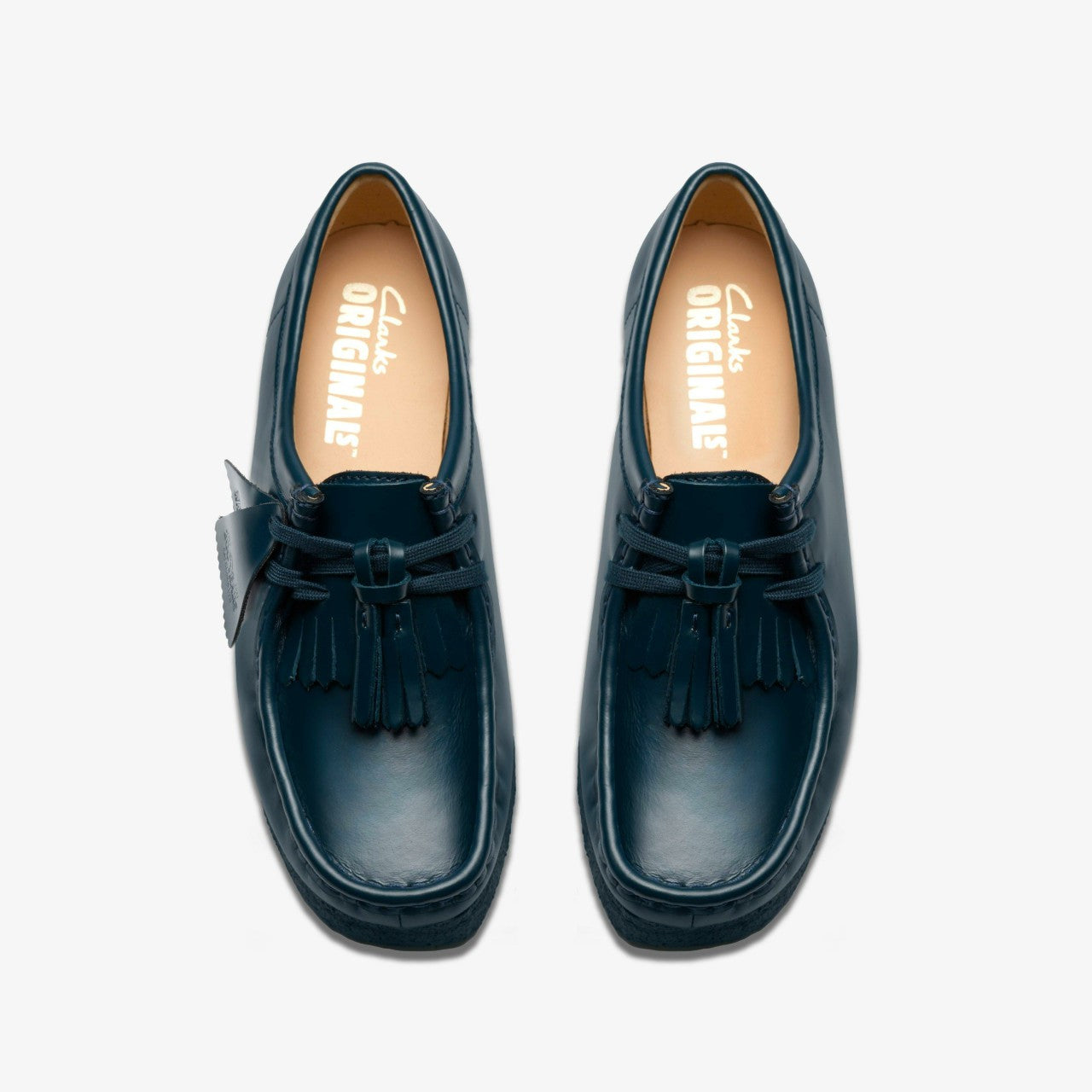 Wallabee Dark Teal Leather Clarks Women
