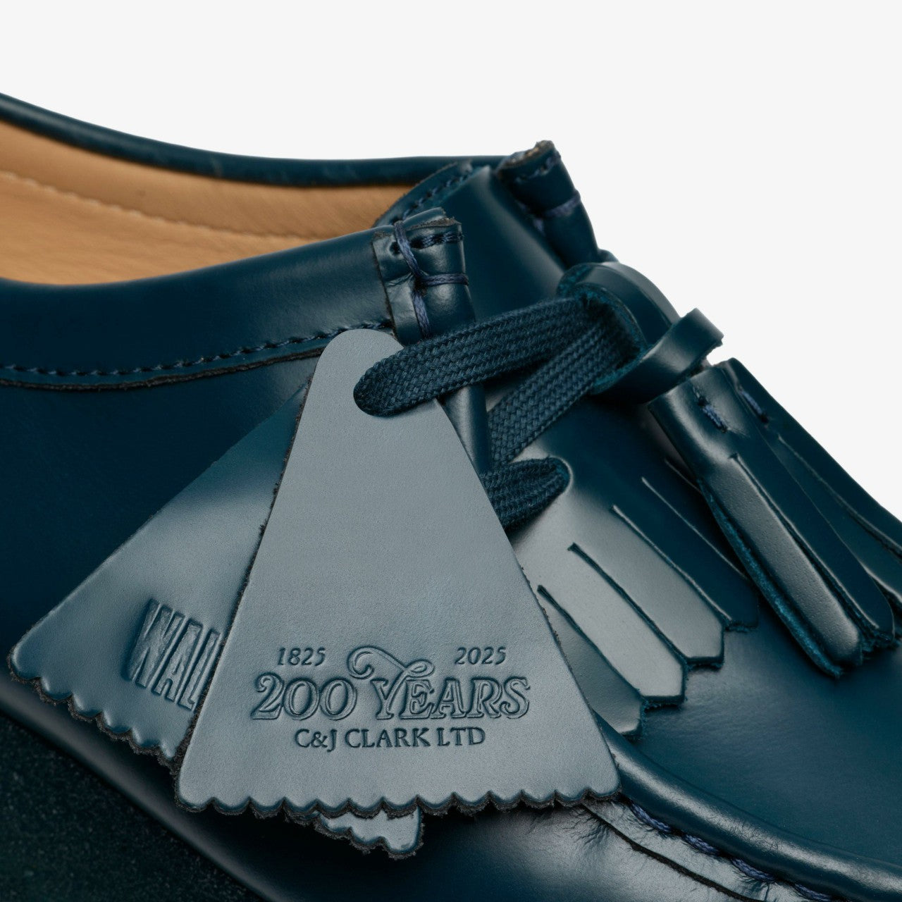Wallabee Dark Teal Leather Clarks Women