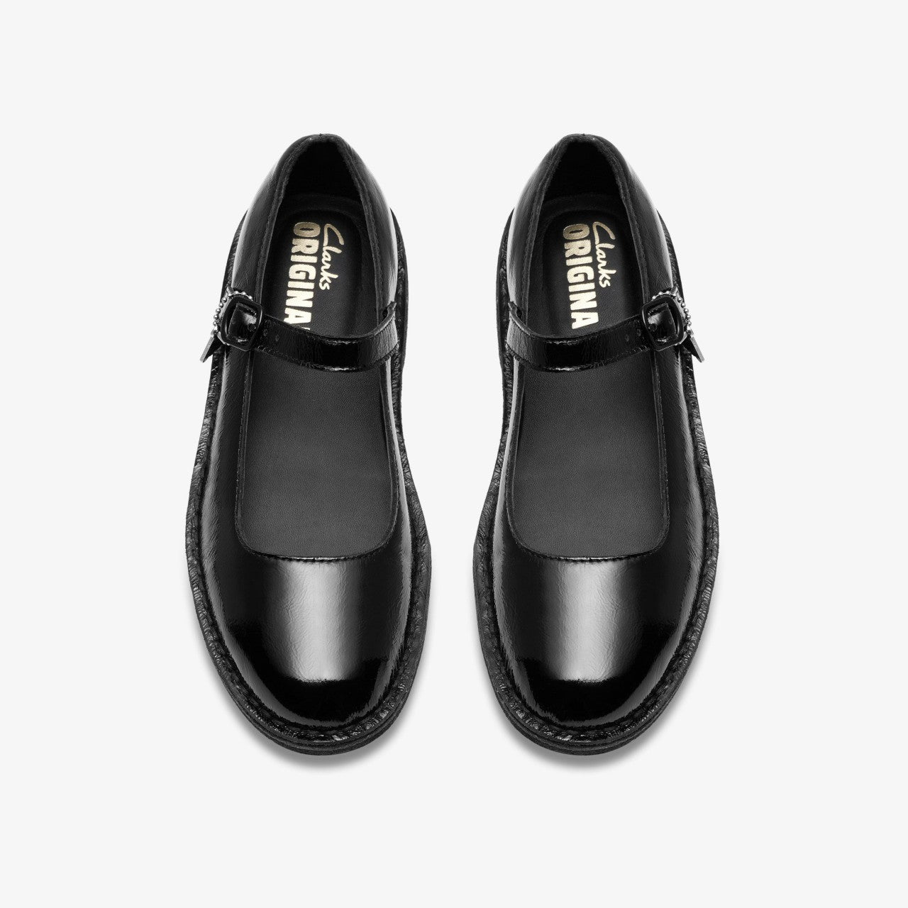Desert Jane Black Patent Clarks Women