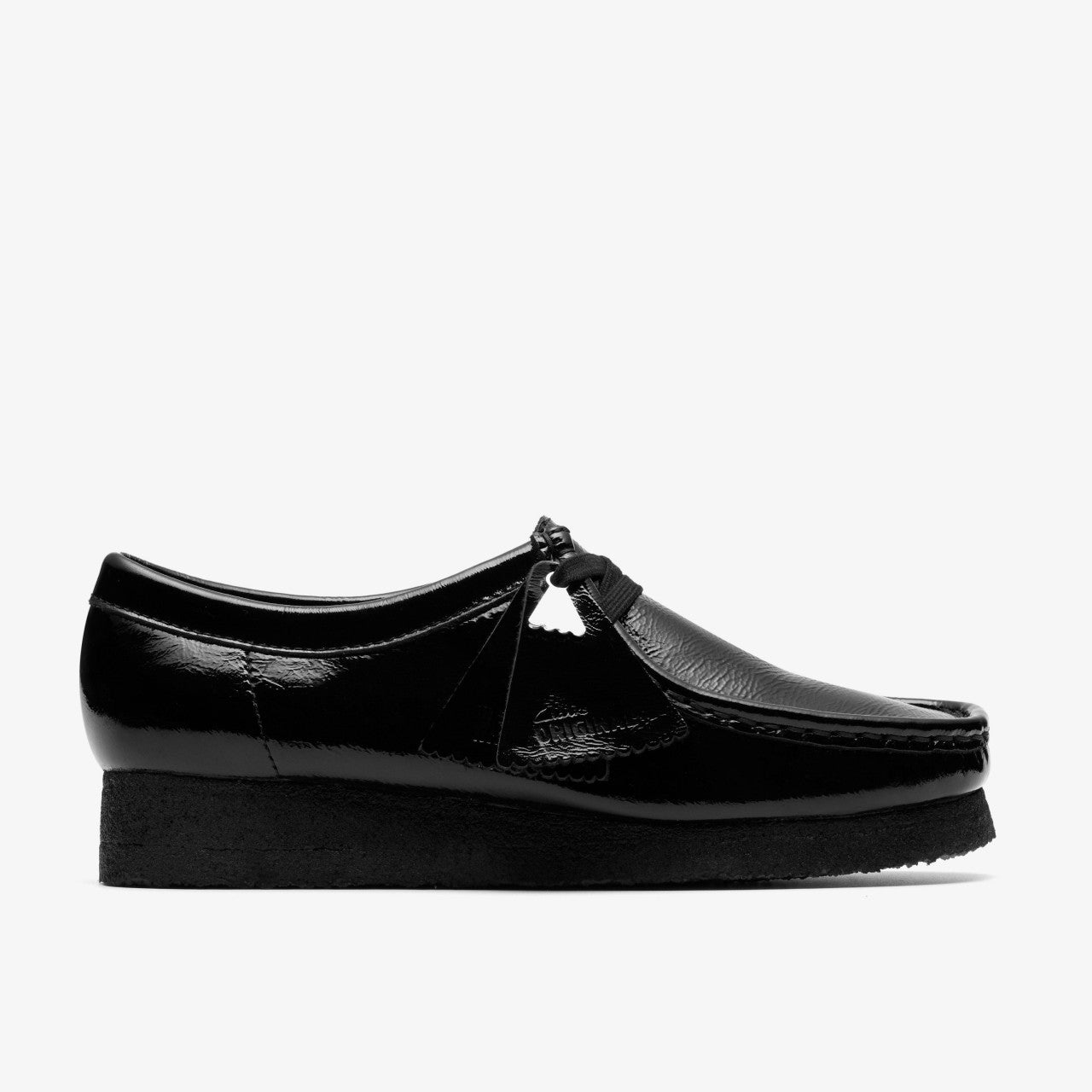 Wallabee Black Patent Clarks Women