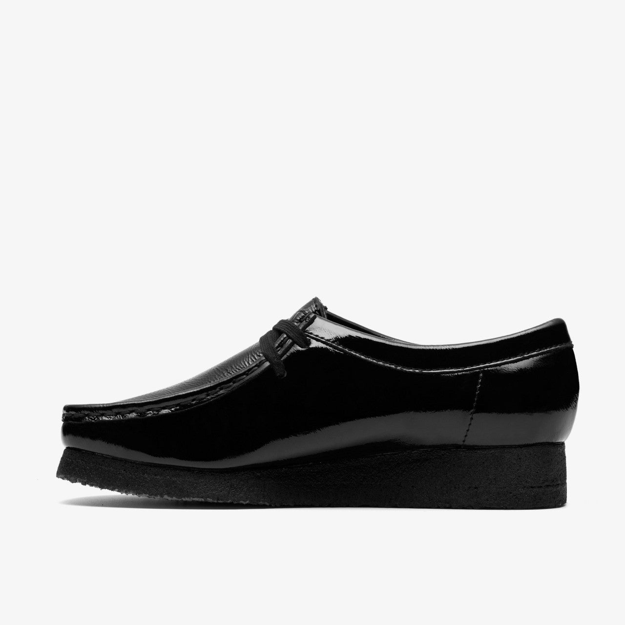 Wallabee Black Patent Clarks Women