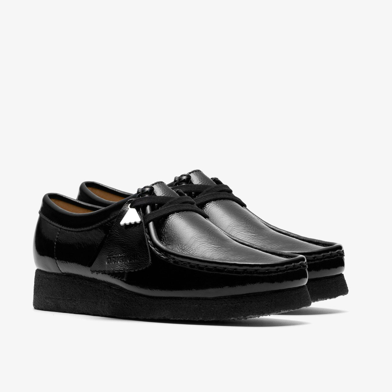 Wallabee Black Patent Clarks Women