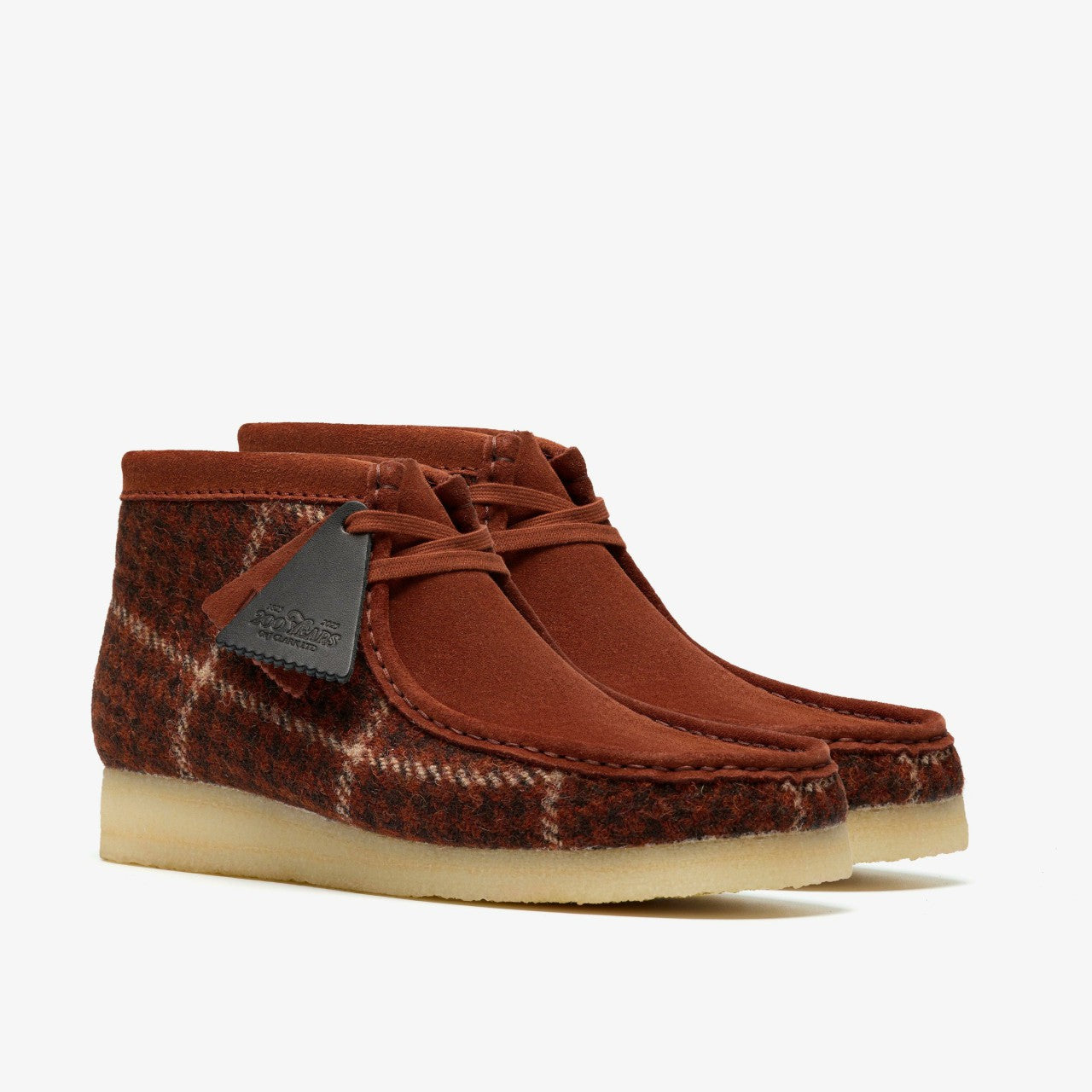 Wallabee Boot Rust Tweed Combination Clarks Men