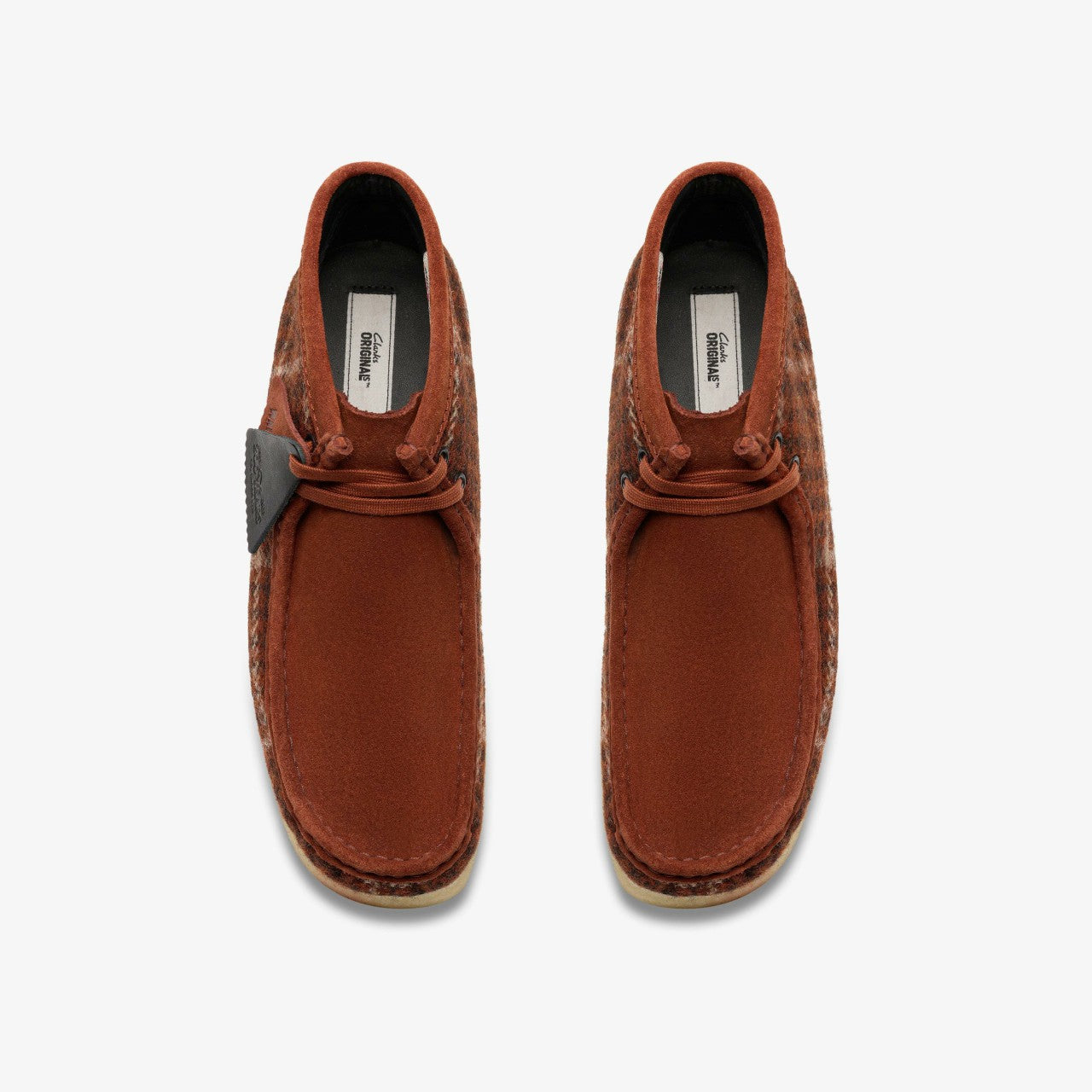 Wallabee Boot Rust Tweed Combination Clarks Men