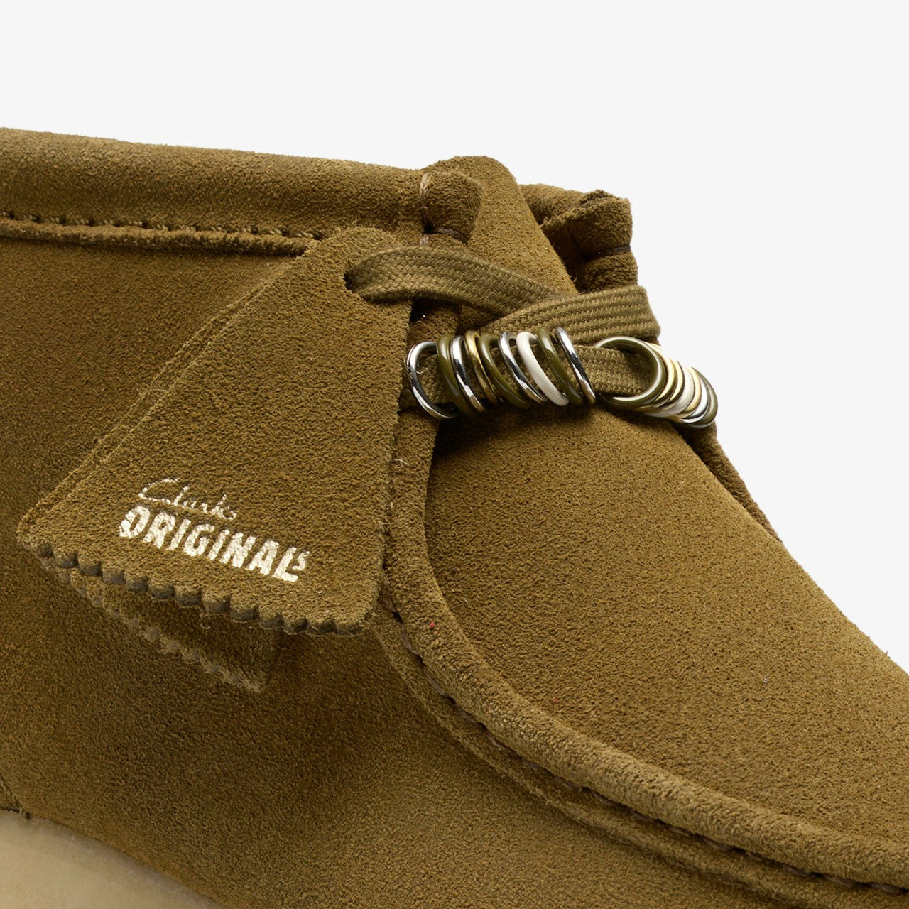 Wallabee Boot Green Suede Clarks Women