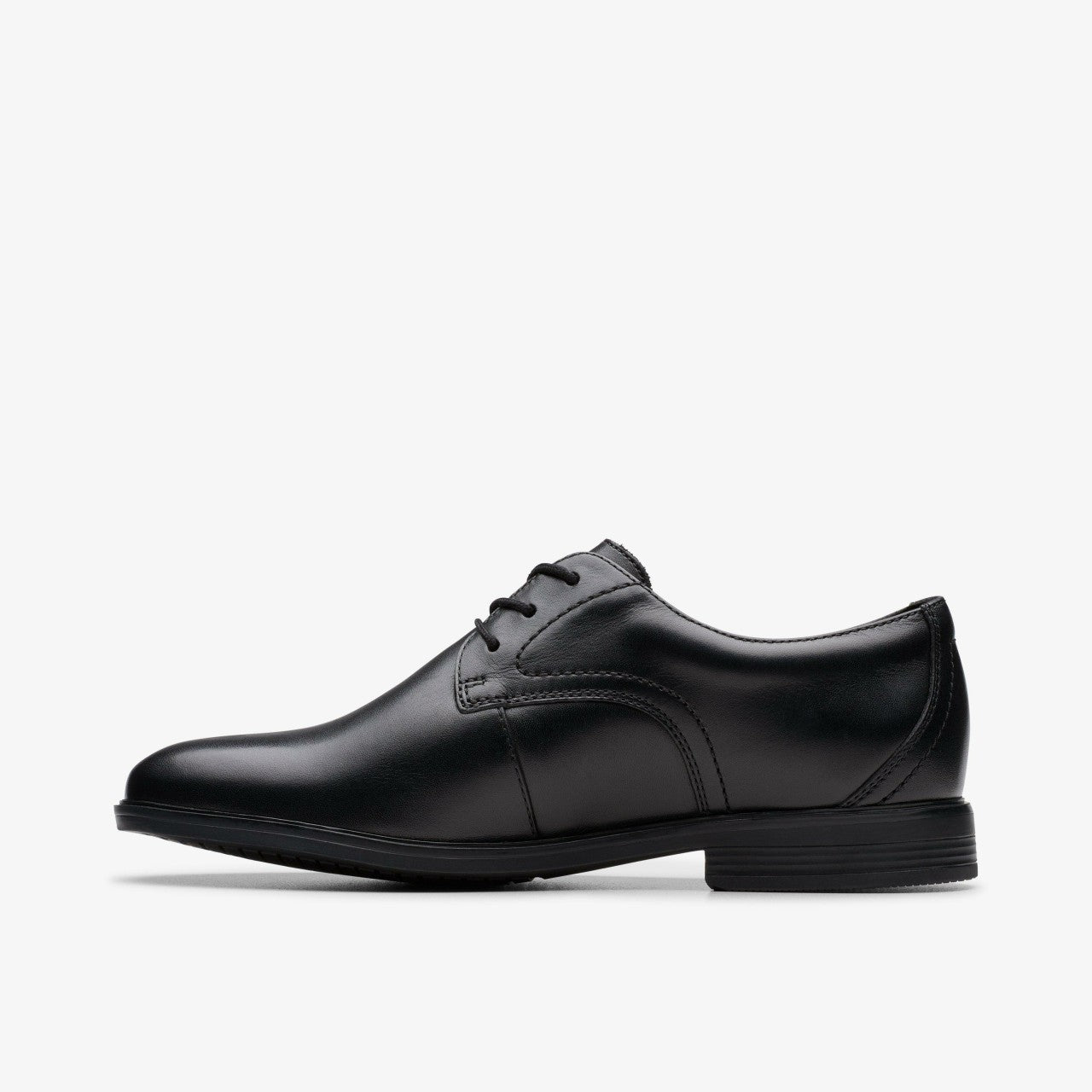 Jonwin Step Youth Black Leather Clarks Kids