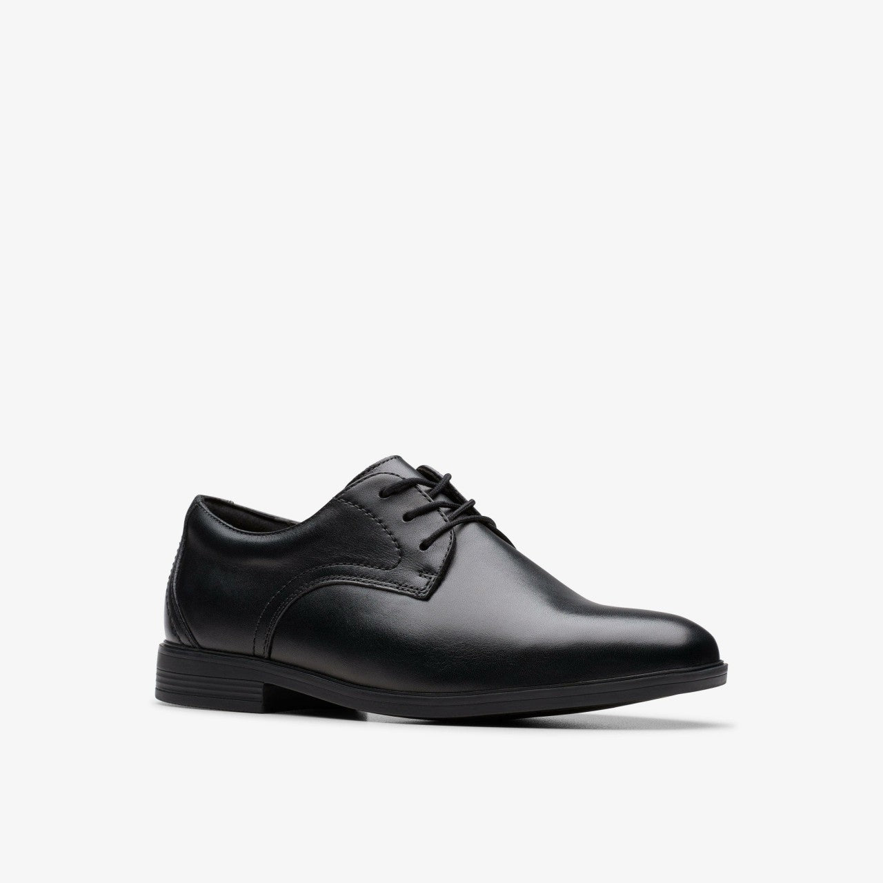 Jonwin Step Youth Black Leather Clarks Kids