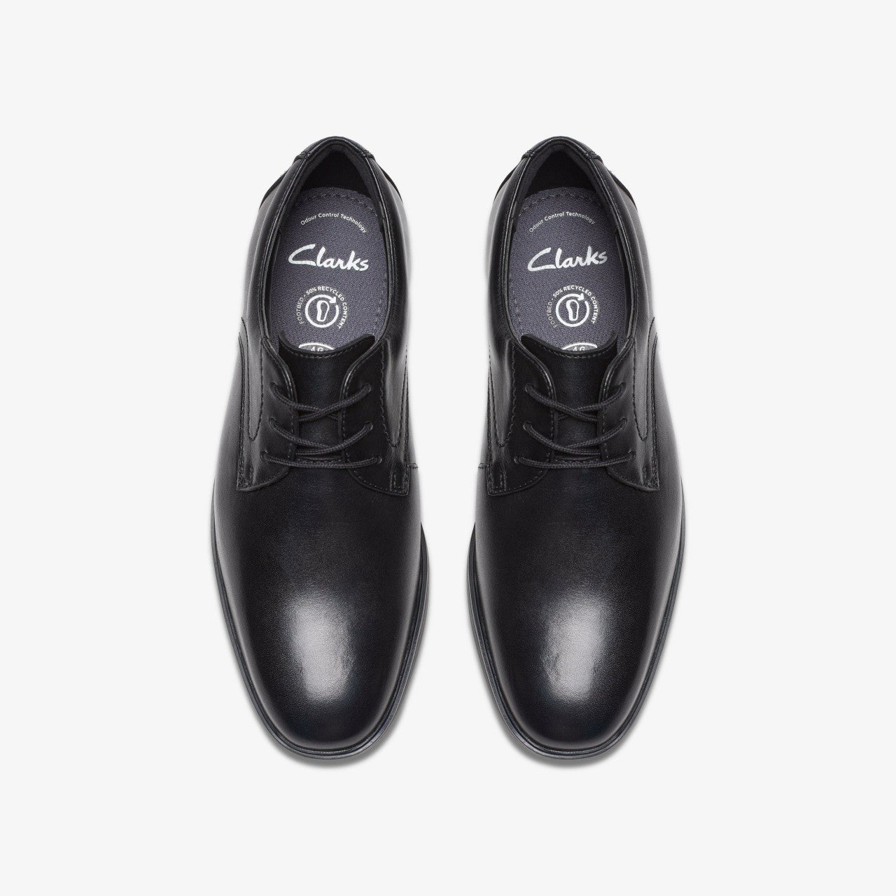 Jonwin Step Youth Black Leather Clarks Kids