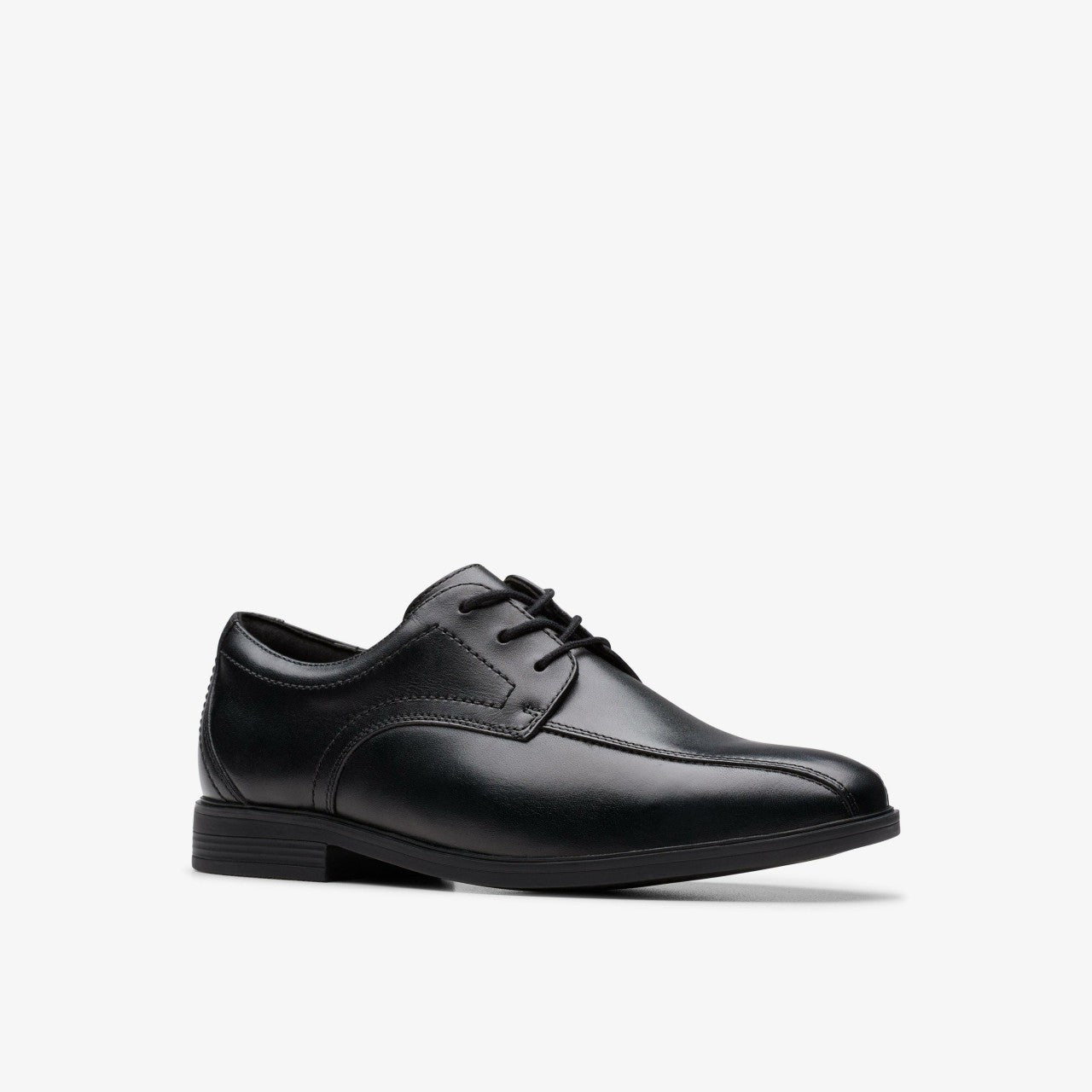 Jonwin Loop Youth Black Leather Clarks Kids