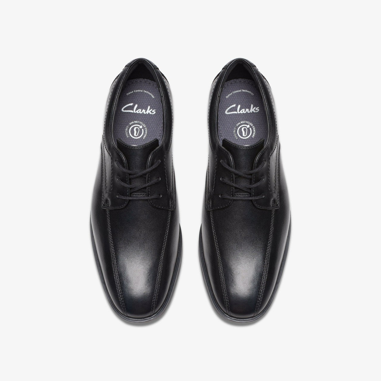 Jonwin Loop Youth Black Leather Clarks Kids