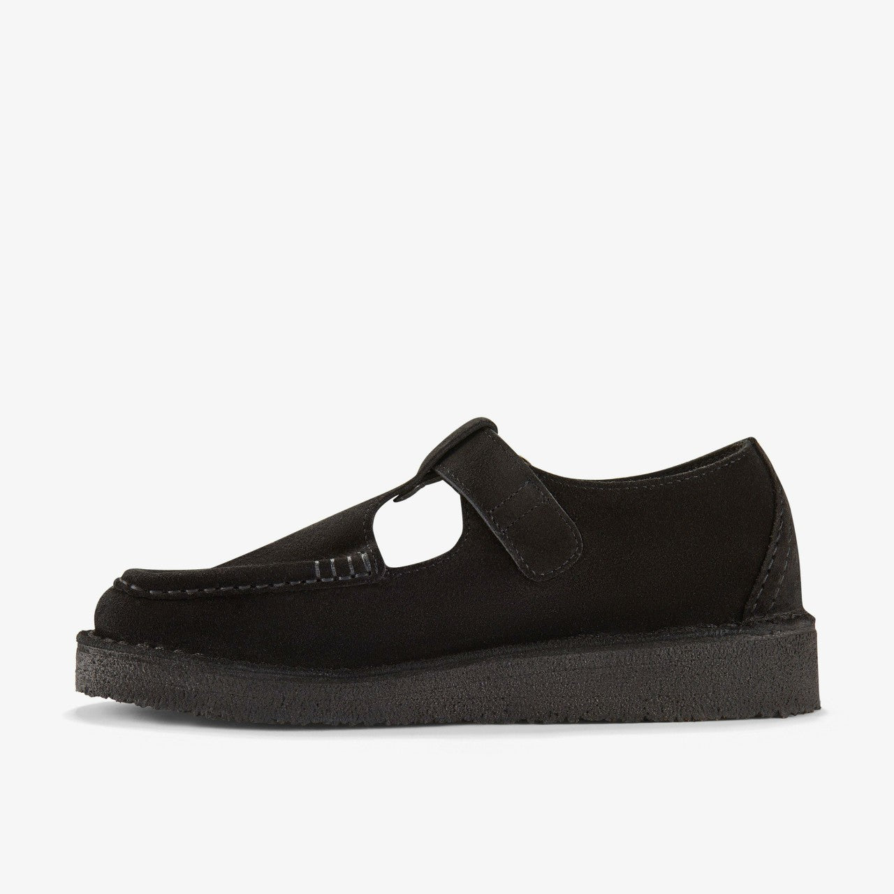 Nomad T Bar Black Suede Clarks Men