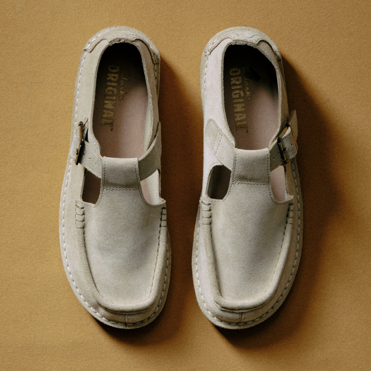 Nomad T Bar Maple Suede Clarks Men