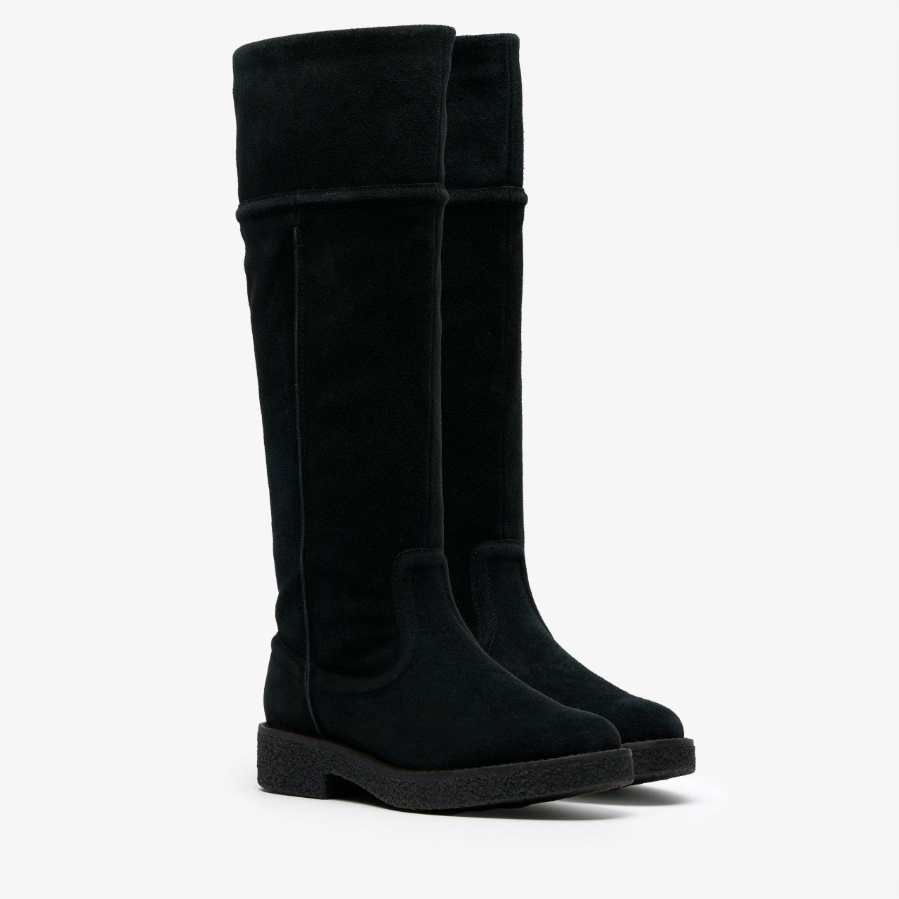 Nella Hi Black Suede Clarks Women