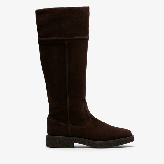Nella Hi Dark Brown Suede Clarks Women