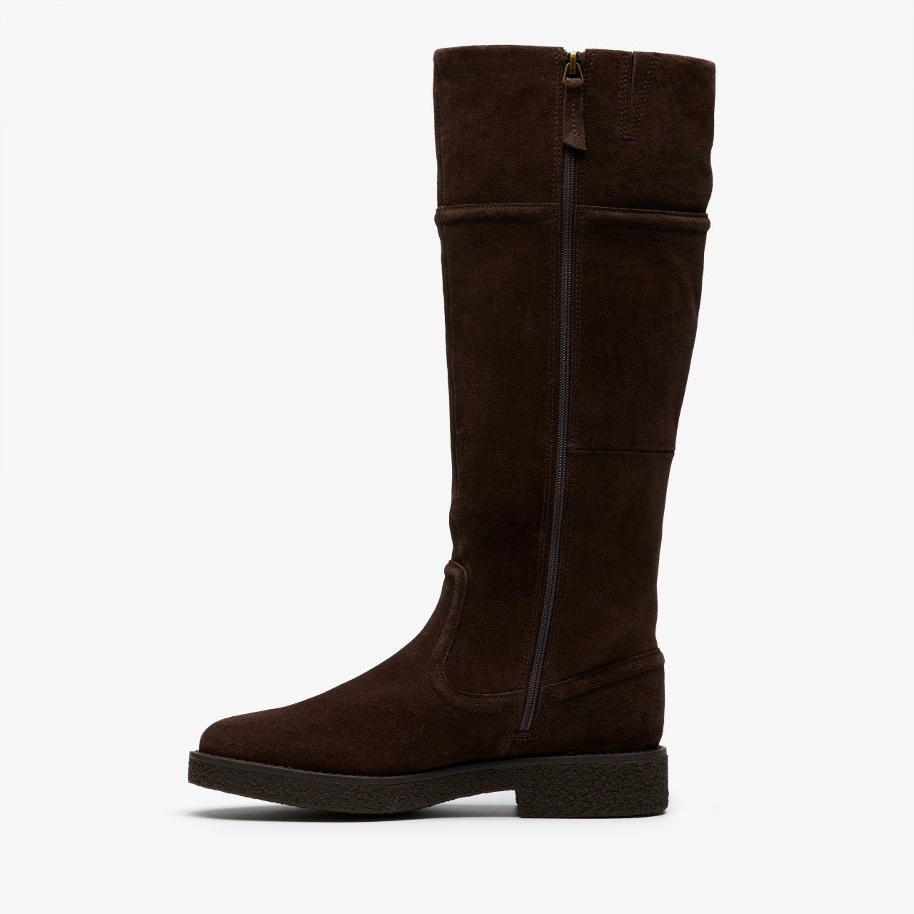 Nella Hi Dark Brown Suede Clarks Women