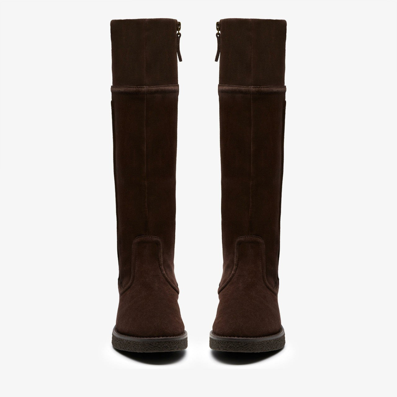 Nella Hi Dark Brown Suede Clarks Women