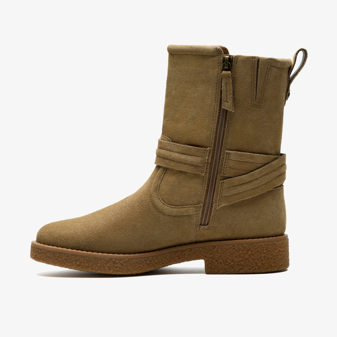 Nella Mid Dark Sand Suede Clarks Women