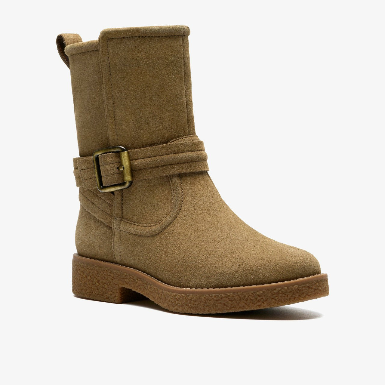 Nella Mid Dark Sand Suede Clarks Women