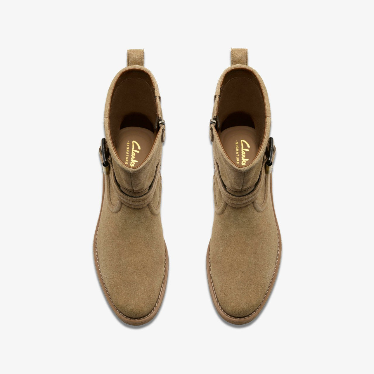 Nella Mid Dark Sand Suede Clarks Women
