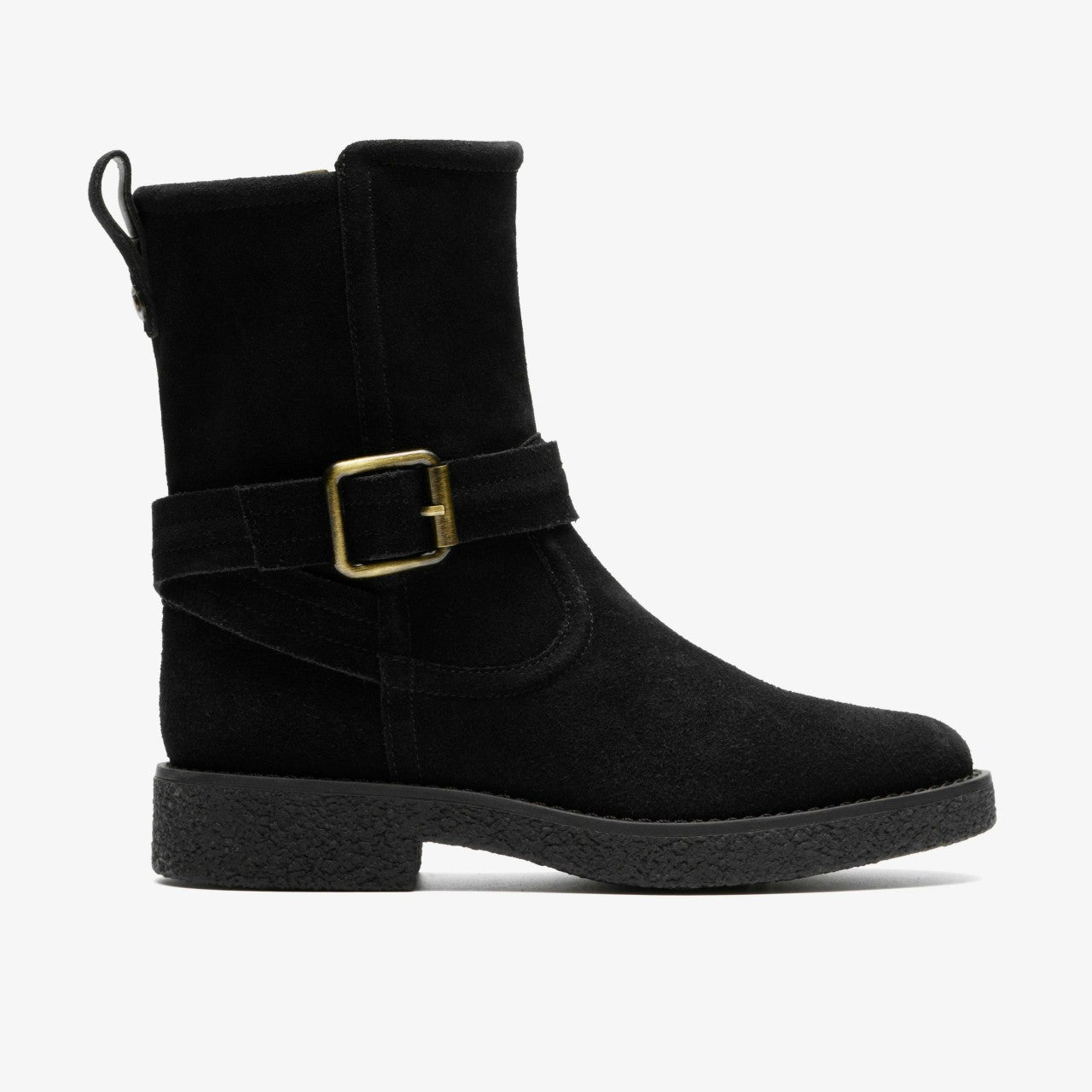 Nella Mid Black Suede Clarks Women