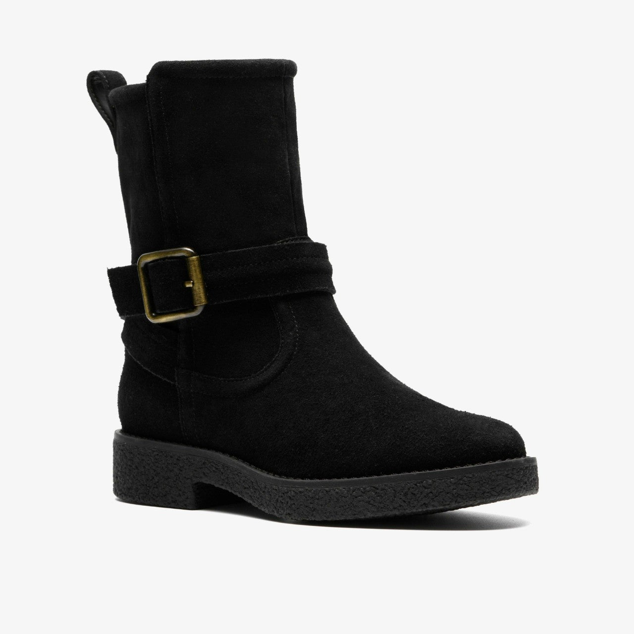 Nella Mid Black Suede Clarks Women