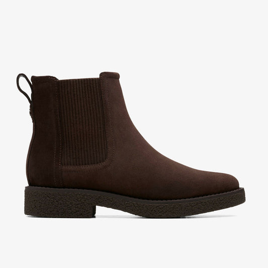 Nella Top Dark Brown Suede Clarks Women