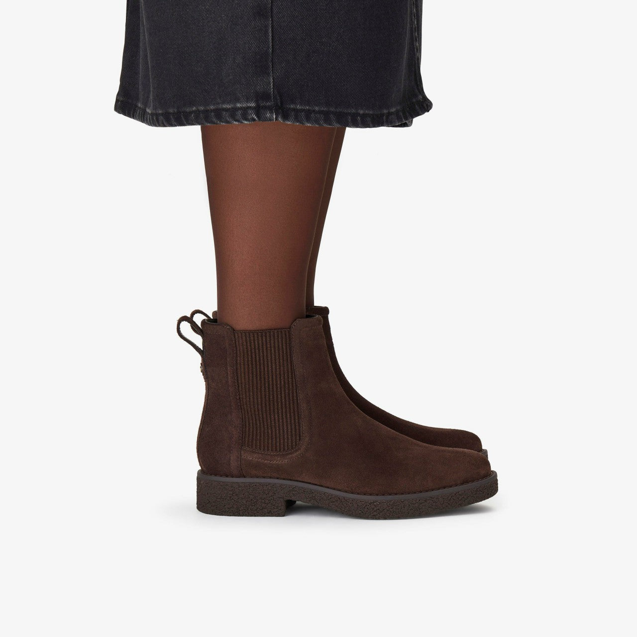 Nella Top Dark Brown Suede Clarks Women
