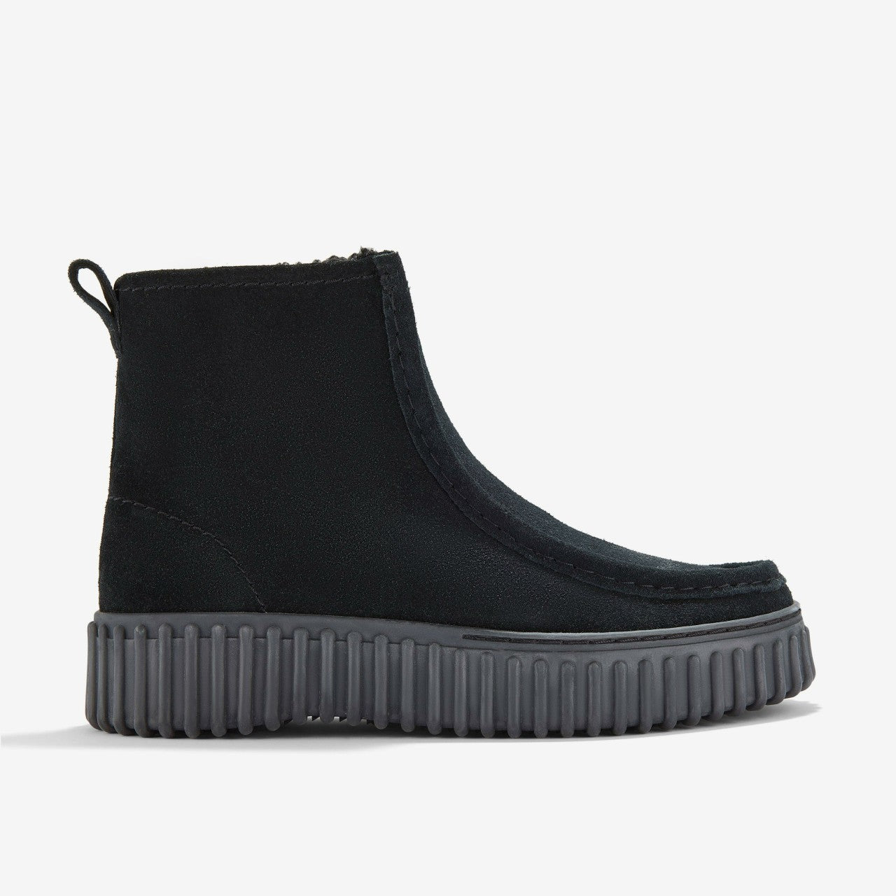 Torhill Cozy Black Warmlined Suede Clarks Women