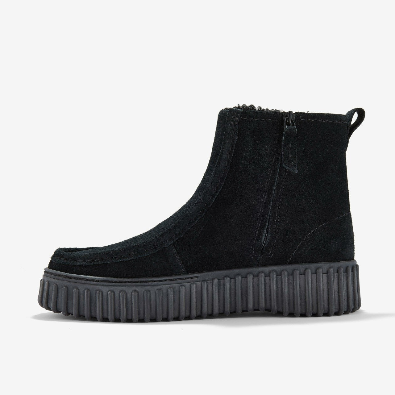 Torhill Cozy Black Warmlined Suede Clarks Women