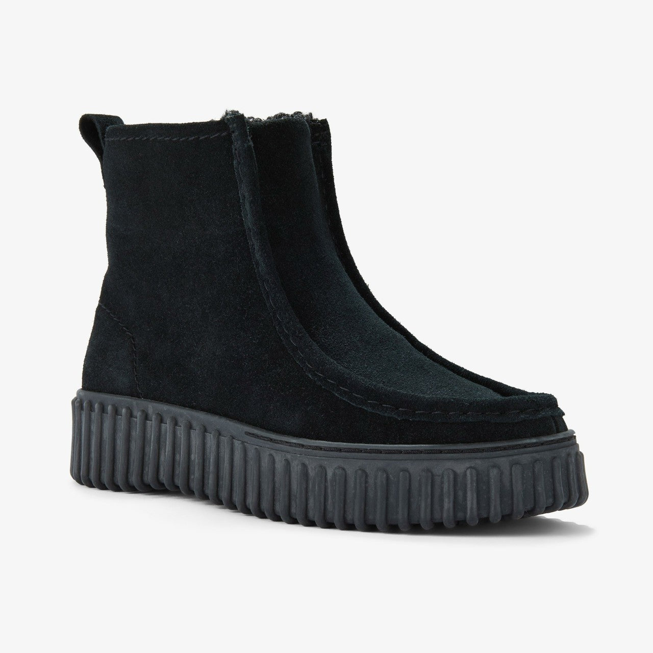 Torhill Cozy Black Warmlined Suede Clarks Women