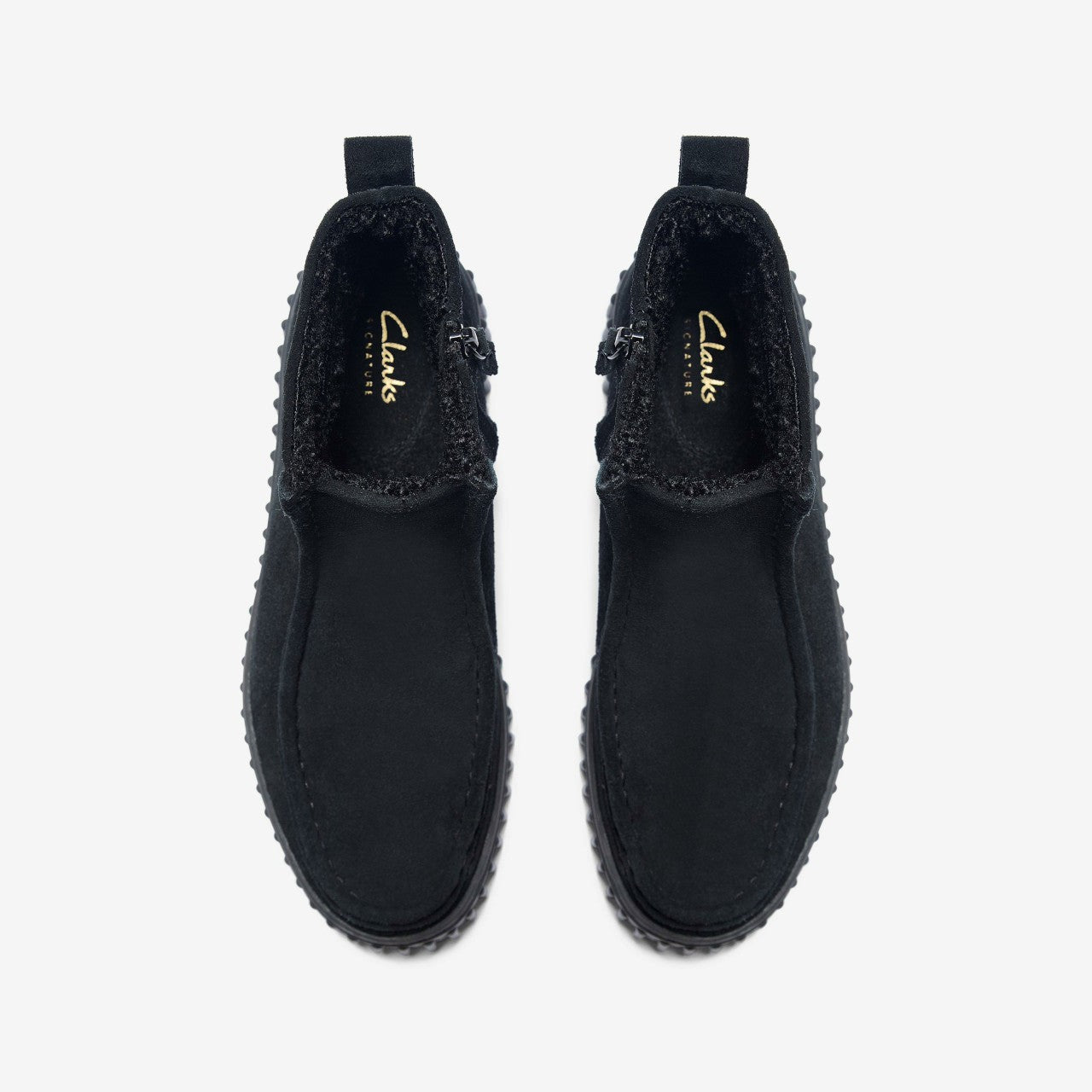 Torhill Cozy Black Warmlined Suede Clarks Women