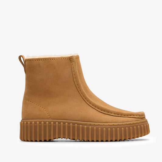 Torhill Cozy Light Tan Warmlined Clarks Women