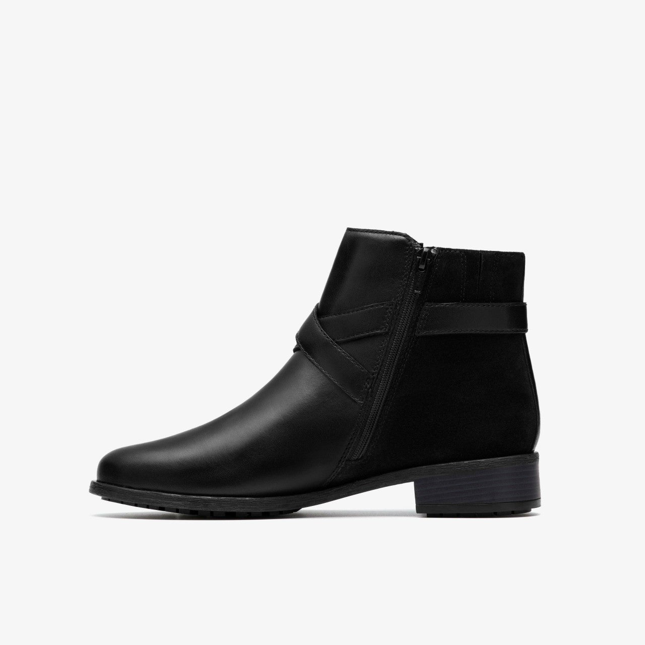 Havisham Bay Black Leather Clarks Women