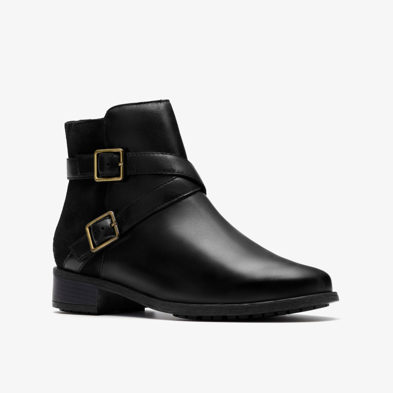 Havisham Bay Black Leather Clarks Women