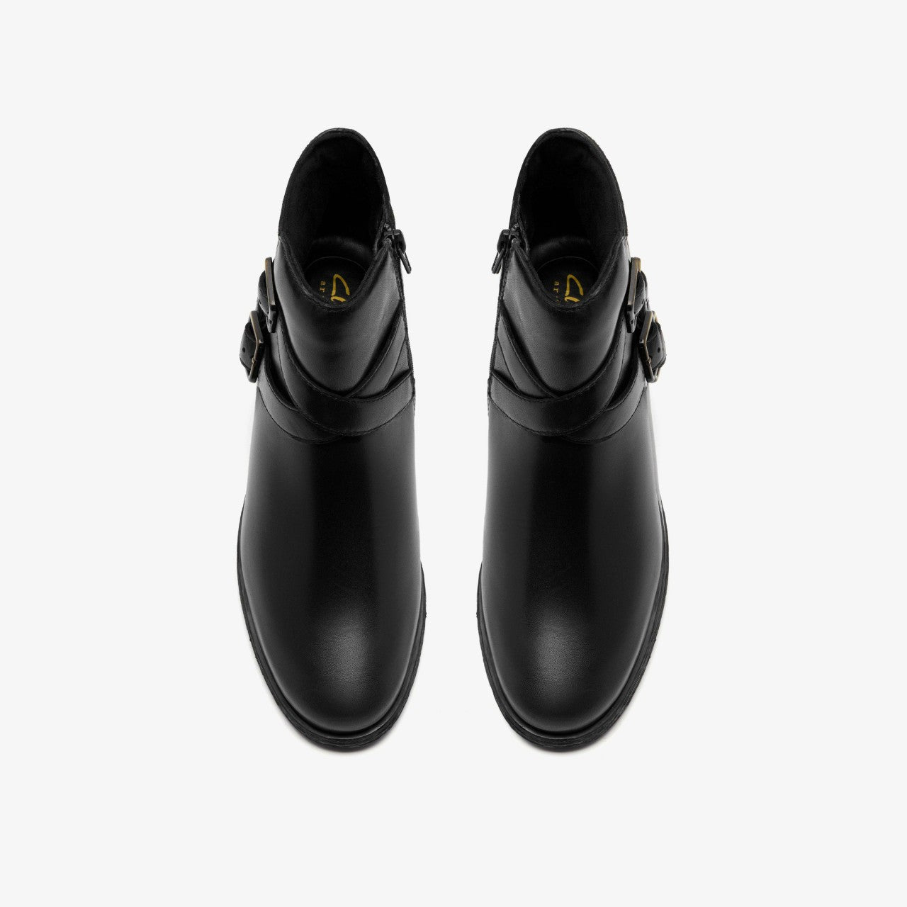 Havisham Bay Black Leather Clarks Women