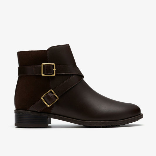 Havisham Bay Brown Leather Clarks Women