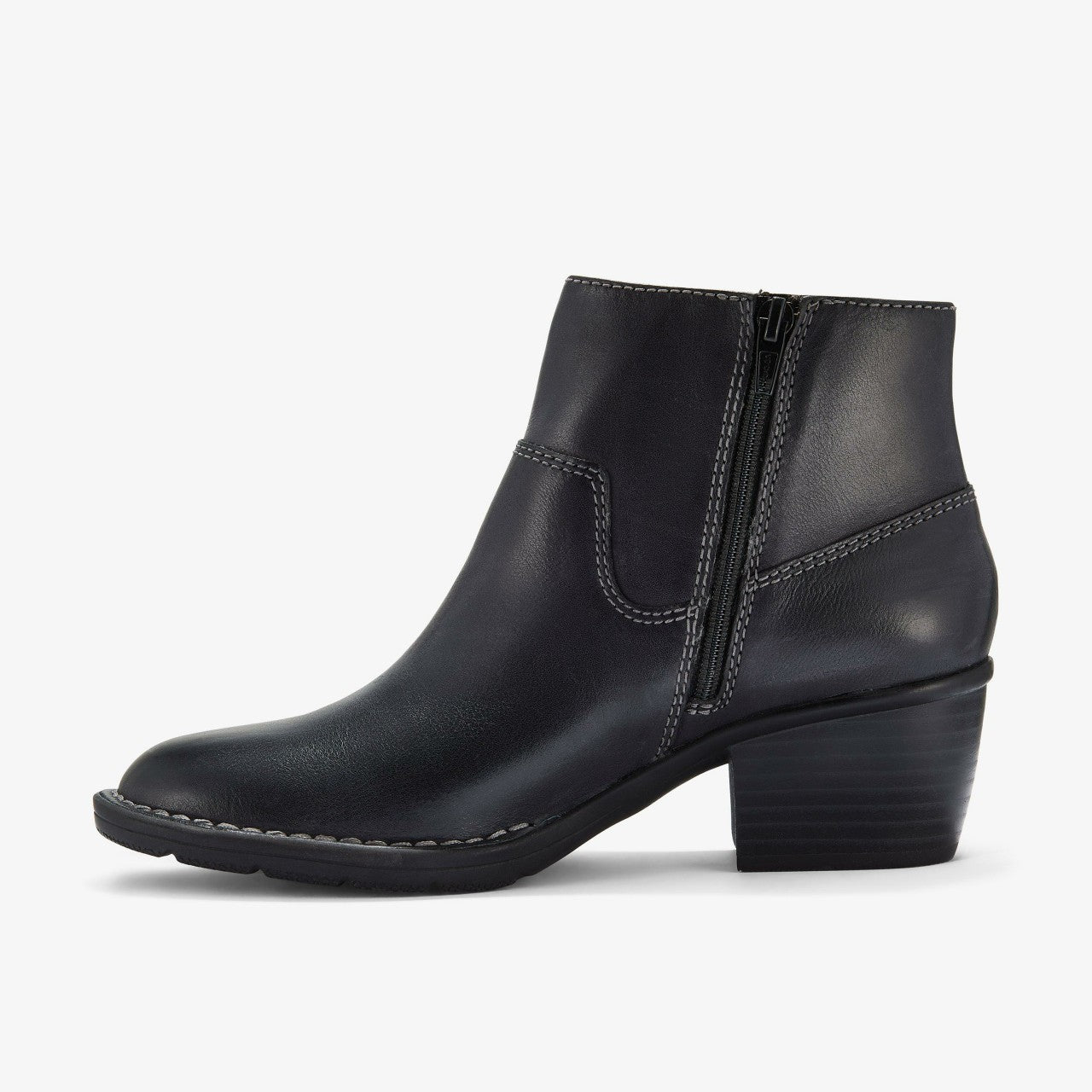 Kastela Top Black Leather Clarks Women